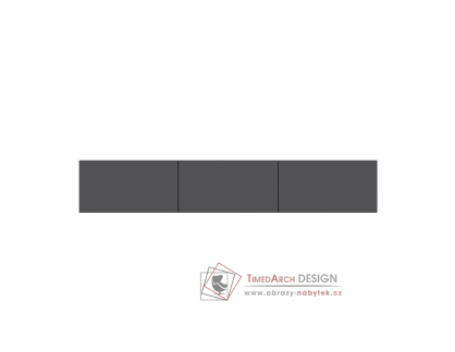 WEST, závěsný televizní stolek 3-dveřový, antracit