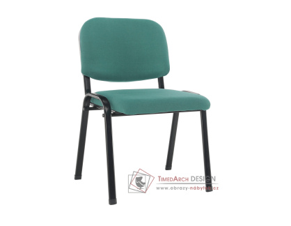 ISO 2 NEW, konferenční židle, černá / látka zelená