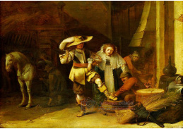 DDSO-4162 Pieter Quast - Muž a žena ve stáji dvora