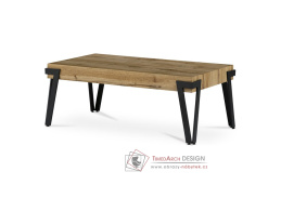 AHG-263 OAK, konferenční stolek 112x62cm, černá / dub divoký