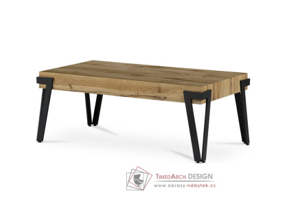 AHG-263 OAK, konferenční stolek 112x62cm, černá / dub divoký