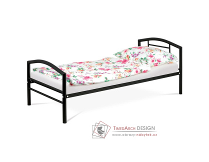BED-1900 BK, kovová postel 90x200cm, černý lesk