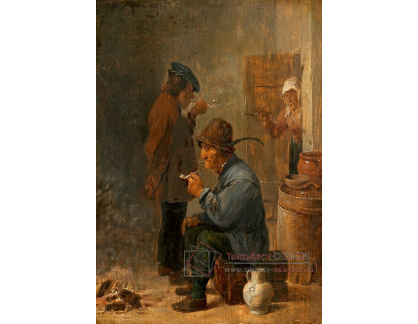 A-7764 David Teniers - Dva kouřící rolníci