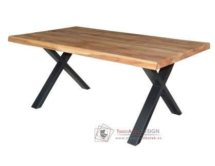 K613 IZAK, konferenční stůl 115x65cm, černá / dubový masiv