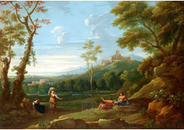 KO IV-48 Jan Frans van Bloemen - Arcadianská krajina s postavami