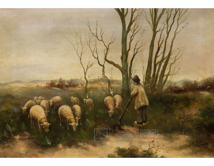 A-1922 Anton Mauve - Pastýř a ovce