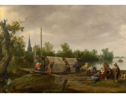 A-2259 Jan Steen - Říční krajina se společností