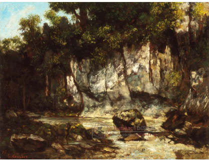 A-3484 Gustave Courbet - Krajina s jelenem