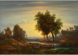 A-8381 Johann Rudolf Bühlmann - Západ slunce v římské Campagna