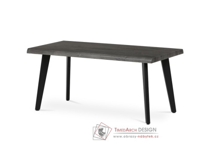 CT-F4412 GREY, konferenční stůl 120x60cm, černý lak / dub šedý
