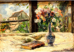 R9-209 Paul Gauguin - Váza s květinami za oknem