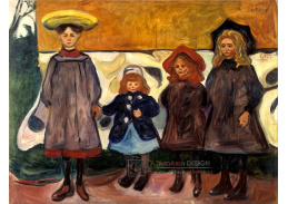 VEM13-19 Edvard Munch - Čtyři dívky v Asgardstrandu