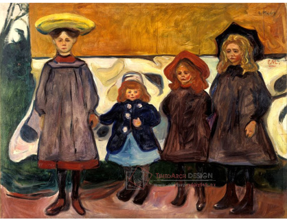 VEM13-19 Edvard Munch - Čtyři dívky v Asgardstrandu