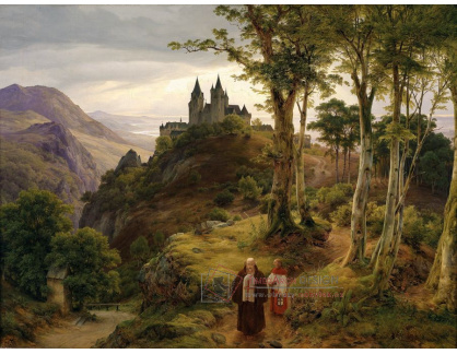 VN-59 Carl Friedrich Lessing - Romantická krajina s klášterem