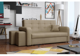 VIVIAN HOME III, pohovka rozkládací s taburety, látka Enjoy 2 béžová