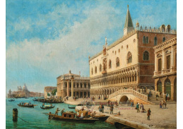 A-7088 Luigi Querena - Pohled na molo s Palazzo Ducale v Benátkách