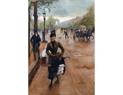 KO II-107 Jean Beraud - Kloboučnictví na Champs Elysées