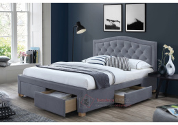 ELECTRA, čalouněná postel 160x200cm, látka Velvet šedá
