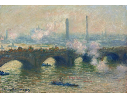 D-7079 Claude Monet - Most Waterloo v šedivý den