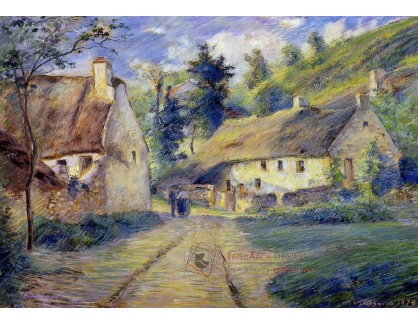 VCP-128 Camille Pissarro - Chaty v Auvers poblíže Pontoise