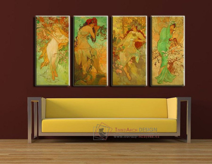 Obrazový set 4D Alfons Mucha 1