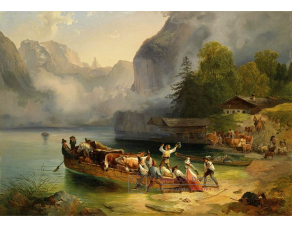 SO VI-478 Friedrich Gauermann - Převoz dobytka přes jezero