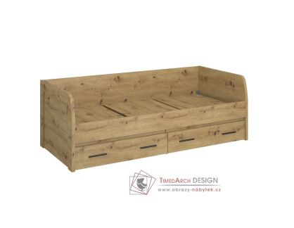 AIRON, postel 90x200cm, dub artisan