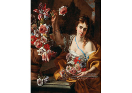 DDSO-4698 Abraham Brueghel a Francesco Solimena - Mladá žena s květinou z vázy
