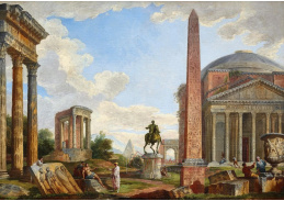 DDSO-1611 Giovanni Paolo Panini - Capriccio s postavami v římských ruinách