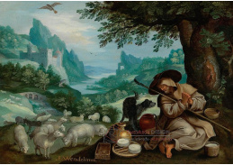 DDSO-1670 Jan Brueghel - Skalná říční krajina s poustevníkem