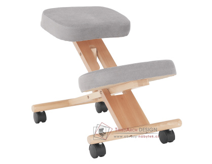 FLONET, ergonomická klekačka, buk / látka šedohnědá