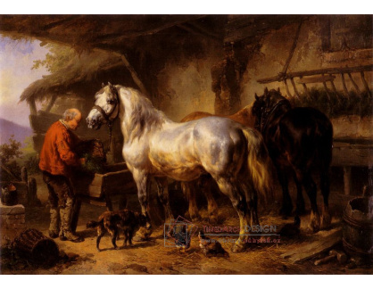 VH554 Wouterus Verschuur - Koně u žlabu