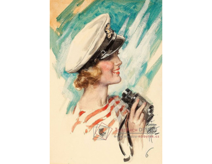 SO X-32 Harrison Fisher - Portrét dívky jako námořnice