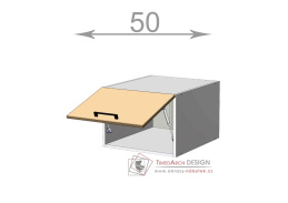 horní nástavba š.50, v.36, Kaiser M5036, bílá/bianco lesk