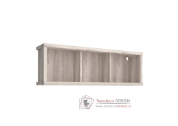 JESI NEW, nástěnný regál 120cm, kaštan nairobi