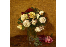 A-1594 Henri Fantin-Latour - Růže ve váze