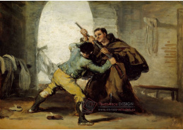 D-7194 Francisco de Goya - Mnich Pedro zápasící o pušku