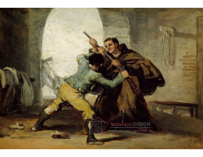D-7194 Francisco de Goya - Mnich Pedro zápasící o pušku