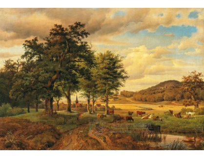 D-8802 Georg Heinrich Crola - Pastvina s krávami