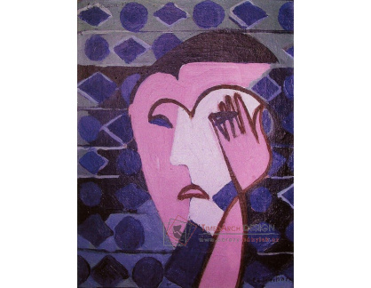 VELK 49 Ernst Ludwig Kirchner - Smutná ženská hlava