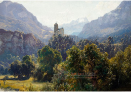 D-6678 Julius Lange - Horská krajina s hradem