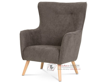 AK-313 LAN2, čalouněné křeslo - ušák, přírodní / látka lanýžová