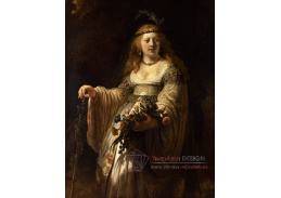 R4-110 Rembrandt - Saskia van Uylenburgh v arkádském kostýmu