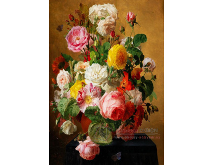 DDSO-1886 Agathe Pilon - Zátiší s růžemi ve váze