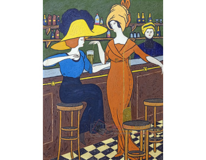 A-4566 Georges Gaudion - Ženy v kavárně