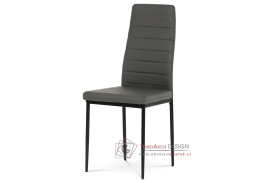 DCL-372 GREY, jídelní židle, černá / ekokůže šedá