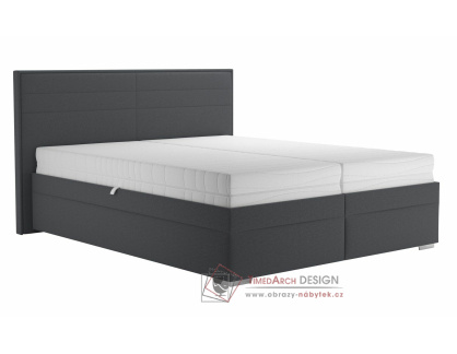 QUANTA, čalouněná postel 180x200cm box-spring, výběr provedení