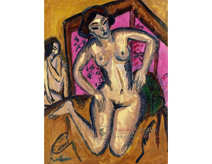 VELK 77 Ernst Ludwig Kirchner - Klečící akt