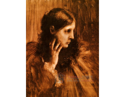 VSO1597 William Merritt Chase - Zasněný portrét ženy