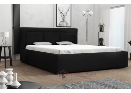 MIRABEL, čalouněná postel 180x200cm, látka černá